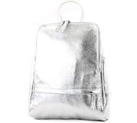 modamoda de - Ital Damenrucksack sac en cuir T138, Couleur:argent
