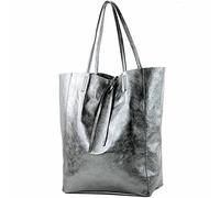 modamoda de - Ital. Les consommateurs cuir sac à bandoulière T163, Couleur:anthracite métallique