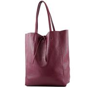 modamoda de - Ital. Les consommateurs cuir sac à bandoulière T163, Couleur:Bordeaux