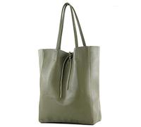 modamoda de - Ital. Les consommateurs cuir sac à bandoulière T163, Couleur:olive