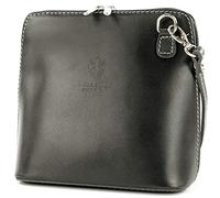 modamoda de - Ital petit sac à bandoulière en cuir T94, Couleur:gris anthracite