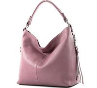 modamoda de - Ital Shopper Sac à bandoulière en cuir grande T160, Couleur:T160 Altrosa