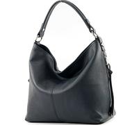 modamoda de - Ital Shopper Sac à bandoulière en cuir grande T160, Couleur:T160 Dunkelblau