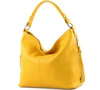 modamoda de - Ital Shopper Sac à bandoulière en cuir grande T160, Couleur:T160 Sonnengelb