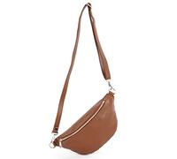 modamoda de - Manuel italien/sac de soirée en cuir petit T77, Couleur:cognac