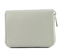 modamoda de P04 Portefeuille court en cuir pour femme, fabriqué à la main en Italie, gris clair, s, Portefeuille classique à la mode pour femme
