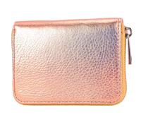 modamoda de - P04 - Portefeuille court en cuir véritable pour femme, or rose métallisé, s