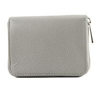 modamoda de P04 Portefeuille pour femme, en cuir véritable, court, style italien, Gris télé., Small