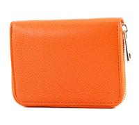 modamoda de P04 Portefeuille pour femme, en cuir véritable, court, style italien, Orange, Small