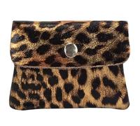 modamoda de P09 P09 Petit porte-monnaie pour femme en cuir fabriqué en Italie, Léo cuivre doré métallisé, xs, Pratique