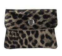 modamoda de P09 P09 Petit porte-monnaie pour femme en cuir fabriqué en Italie, Léo or vieilli métallisé, xs, Pratique