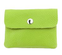 modamoda de P09 Petit portefeuille en cuir véritable pour femme 11 x 1 x 8 cm Fabriqué à la main en Italie, vert pomme, xs, Moderne