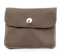 Modamoda de P09 Portefeuille en cuir italien, pour femme, petit, chocolat noir, XS