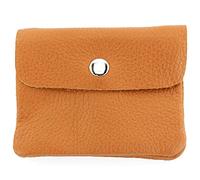 Modamoda de P09 Portefeuille en cuir italien, pour femme, petit, cognac, XS