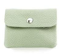 Modamoda de P09 Portefeuille en cuir italien, pour femme, petit, Gris vert, XS