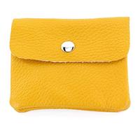 Modamoda de P09 Portefeuille en cuir italien, pour femme, petit, jaune soleil, XS