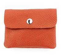 Modamoda de P09 Portefeuille en cuir italien, pour femme, petit, Orange/rouge, XS