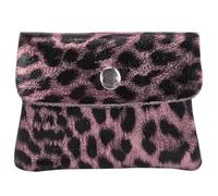 modamoda de P09 WL Petit portefeuille en cuir véritable pour femme 11 x 1 x 8 cm Fabriqué à la main en Italie, Léo rose métallisé, xs, Moderne