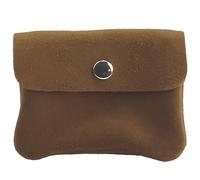 modamoda de P09 WL Portefeuille en daim pour femme 12,5 x 2 x 8,5 cm Fabriqué à la main en Italie, Camel foncé, xs