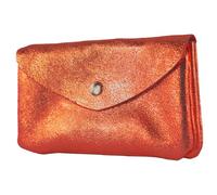 modamoda de - P11 - ital. Portefeuille en cuir pour femme moyen, Orange métallisé, m