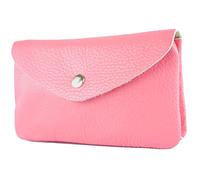 modamoda de - P11 - ital. Portefeuille en cuir pour femme, taille M, Rose bonbon, m, Portefeuille compact fabriqué à la main