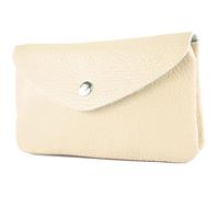modamoda de - P11 - ital. Portefeuille porte-monnaie en cuir pour femme moyen, crème, M
