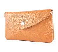 modamoda de P11 Portefeuille en cuir pour femme 16x10 cm, Fabriqué à la main en Italie, camel, M