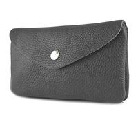 modamoda de P11 Portefeuille en cuir pour femme 16x10 cm, Fabriqué à la main en Italie, Noir , m