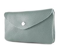 modamoda de P11 Portefeuille en cuir pour femme Taille M Fabriqué à la main en Italie, bleu pigeon, m, Petit porte-monnaie léger