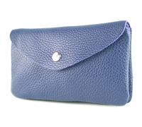 modamoda de P11 Portefeuille en cuir pour femme, taille M, fabriqué à la main en Italie, Bleu signalétique, m