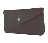 modamoda de P11 Portefeuille en cuir pour femme Taille M Fabriqué à la main en Italie, chocolat noir, m, Petit porte-monnaie léger
