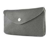 modamoda de P11 Portefeuille en cuir pour femme, taille M, fabriqué à la main en Italie, gris graphite, m, Petit porte-monnaie léger