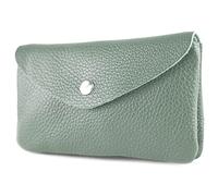 modamoda de P11 Portefeuille en cuir pour femme, taille M, fabriqué à la main en Italie, Gris océan, m