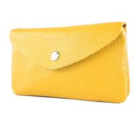 modamoda de P11 Portefeuille en cuir pour femme Taille M Fabriqué à la main en Italie, jaune soleil, m, Petit porte-monnaie léger