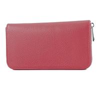 modamoda de Silber-P02 Portefeuille long en cuir pour femme, fabriqué à la main en Italie, Gum bulle, s