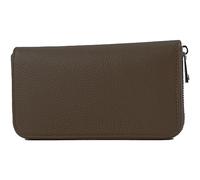 modamoda de - Silber-P02 Portefeuille pour femme en cuir véritable long, chocolat noir, s, Format long