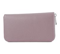 modamoda de - Silber-P02 Portefeuille pour femme en cuir véritable long, lilas, s