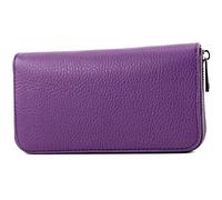 modamoda de - Silber-P02 Portefeuille pour femme en cuir véritable long, pourpre, s, Format long