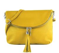 Modamoda de - T07LEDER - petit sac à bandoulière en cuir italien, jaune soleil