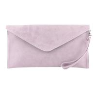 modamoda de T106 Sac à bandoulière en daim pour femme Fait main en Italie, Violet pastel., s