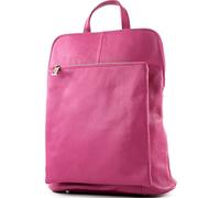 modamoda de T141 Sac à dos en cuir pour femme Sac à bandoulière fabriqué à la main en Italie, Rose, siehe Beschreibung