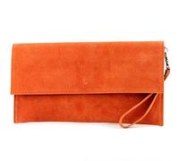ModaModa de T151 Pochette en cuir daim pour femme, sac à bandoulière, sac de soirée, fabriqué à la main en Italie, S