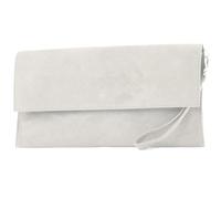 ModaModa de T151 Pochette en cuir daim pour femme, sac à bandoulière, sac de soirée, fabriqué à la main en Italie, ivoire, S