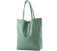 Modamoda de - T163 - Ital - Grand sac shopper en cuir avec poche intérieure, Large