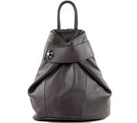 modamoda de T179 Sac à dos en cuir pour femme, fabriqué à la main en Italie, chocolat noir, M, Élégant
