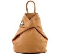 modamoda de - T179 - sac à dos pour femme en cuir italien, Couleur:chameau