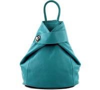 modamoda de - T179 - sac à dos pour femme en cuir italien, Couleur:Türkis_1