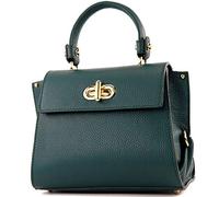 modamoda de - T182 - Fourre-tout italien pour femme, petit cuir, Couleur:essence