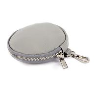 modamoda de - T197 - ital. Leder Umhänge- / Handytasche Klein, Couleur:gris Tele