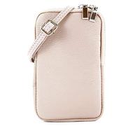 modamoda de - T197 - ital. Leder Umhänge- / Handytasche Klein, Couleur:rose Beige